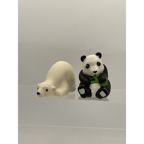 Fisher Price 2011 Little People Zoo Talkers Polar Bear & Panda Animal Figures - Picture 1 of 5